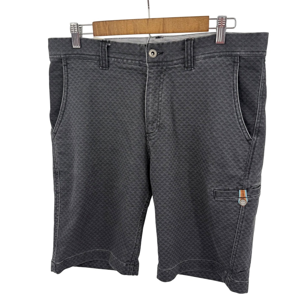 Carbon2cobalt Shorts Mens 32 Charcoal Grey Excellent Textured‎ Diamond 122038